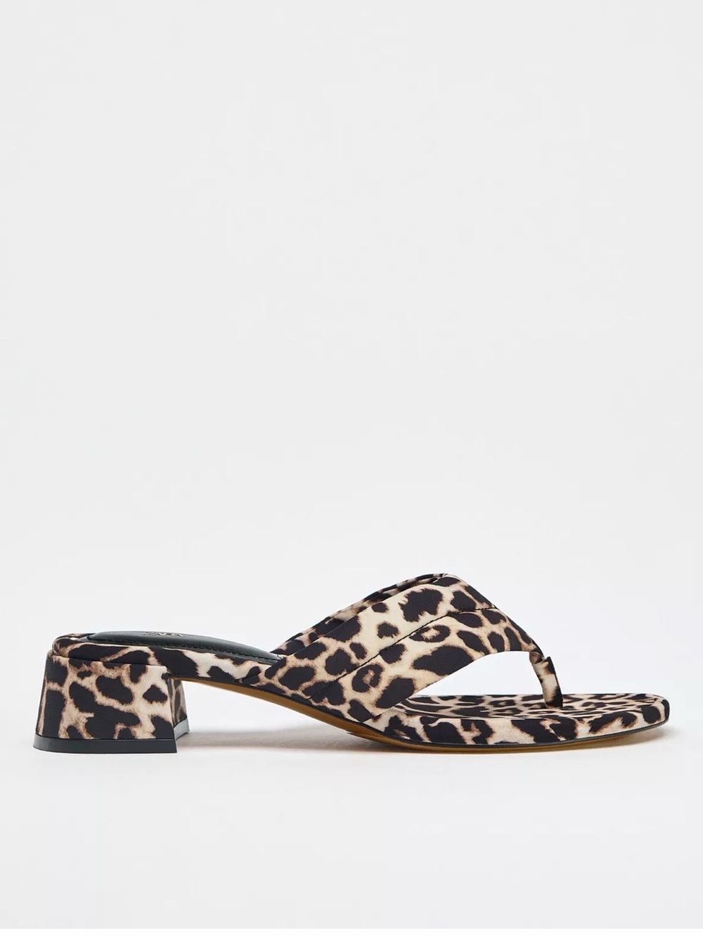 Zara Leopard Print Twisted Strap Mules - Black & Cream - Picture 5 of 5